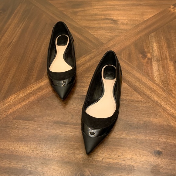 Dior Shoes - Christian Dior women’s flats loafers black leather